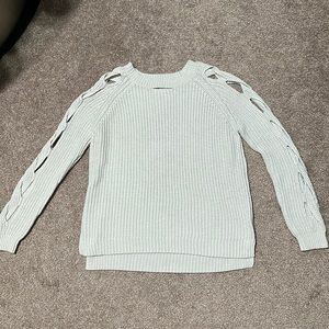 White knit sweater. Size small